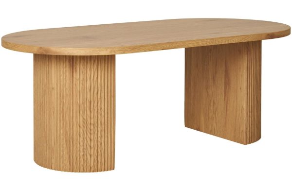 Nordic Living Konferenční stolek Benovia 120 x 60 cm s dřevěným dekorem  - Výška45 cm- Stolek MDF