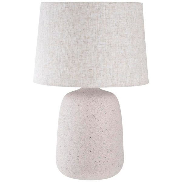 Nordic Living Béžová keramická stolní lampa Croft  - Výška47 cm- Průměr 30 cm