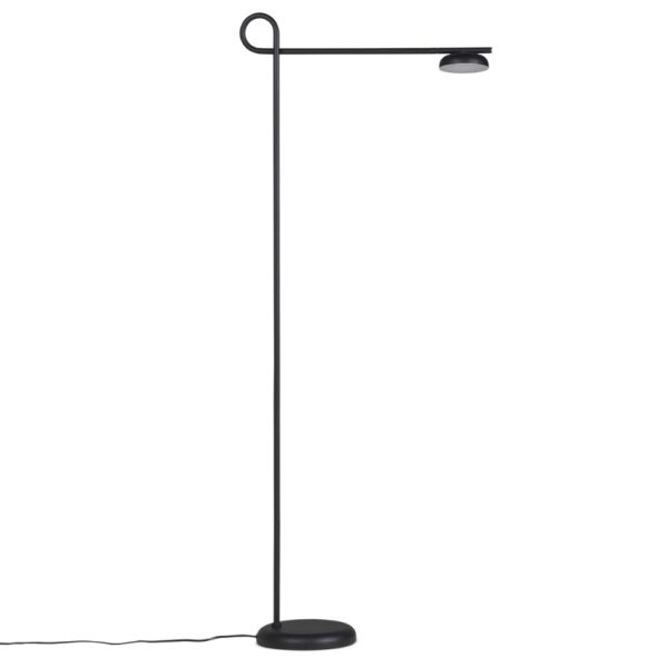 Northern Černá kovová stojací LED lampa Salto 127 cm  - Výška127 cm- Šířka 50 cm