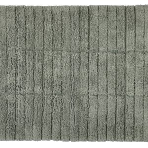 Zone Denmark Tmavě zelená bavlněná koupelnová předložka Tiles 50 x 80 cm  - Výška50 cm- Šířka 80 cm