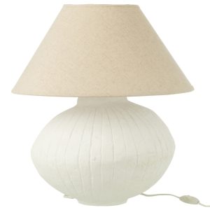 Béžová stolní lampa J-line Zulino  - Výška52 cm- Šířka 45 cm