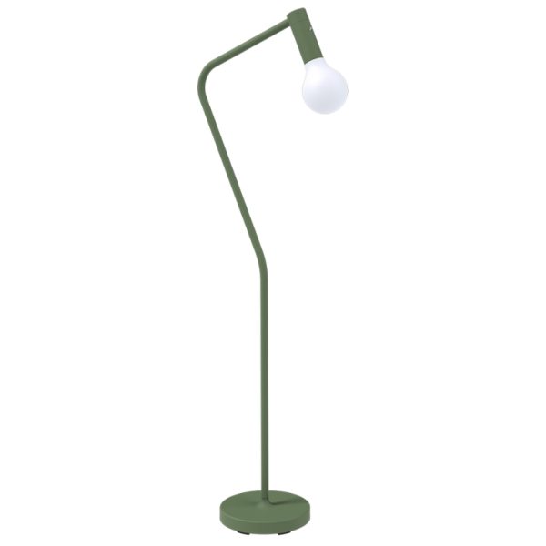 Kaktusově zelená kovová nabíjecí stojací LED lampa Fermob Aplo 138 cm  - Výška138 cm- Délka ramena 34