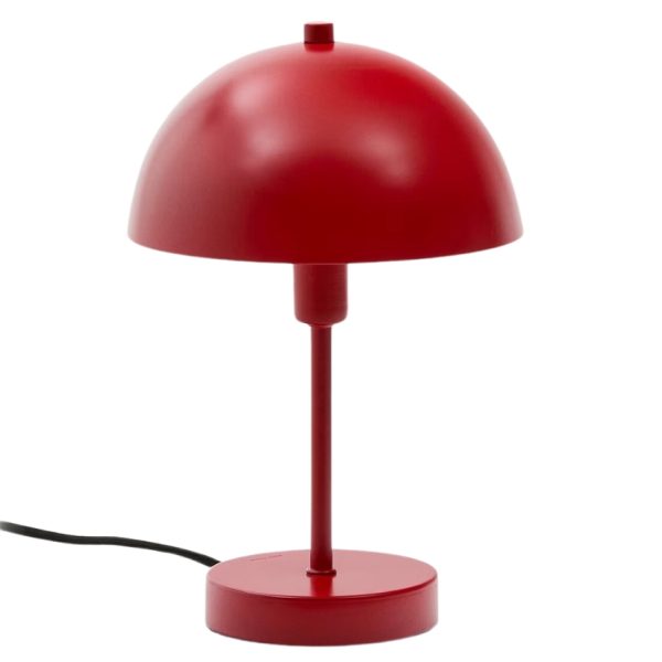 Červená kovová stolní lampa Kave Home Oronja  - Výška30 cm- Průměr 20 cm