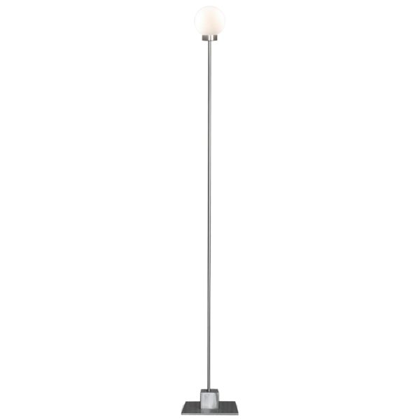 Northern Stříbrná kovová stojací lampa Snowball 117 cm  - Výška117 cm- Šířka 15 cm