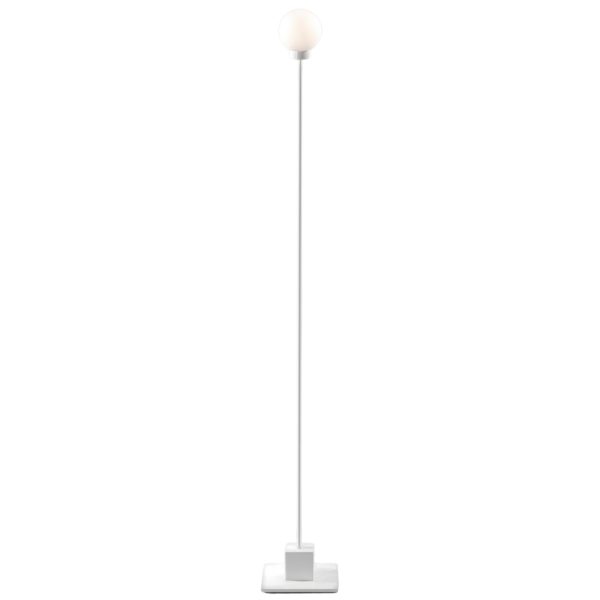 Northern Bílá kovová stojací lampa Snowball 117 cm  - Výška117 cm- Šířka 15 cm