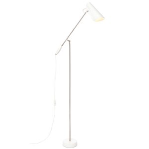 Northern Bílá kovová stojací lampa Birdy 133 cm  - Výška133 cm- Šířka 67 cm