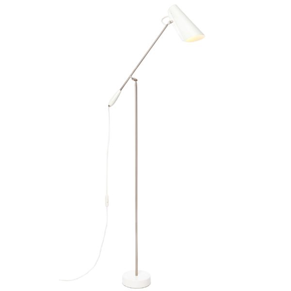 Northern Bílá kovová stojací lampa Birdy 133 cm  - Výška133 cm- Šířka 67 cm