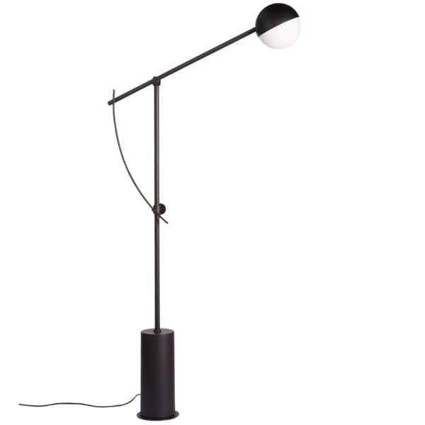 Northern Černá kovová stojací lampa Balancer 98 cm  - Výška98/170 cm- Šířka 81 cm