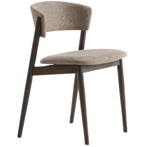 Světle hnědá čalouněná jídelní židle Unique Furniture Revere  - Výška78 cm- Šířka 53