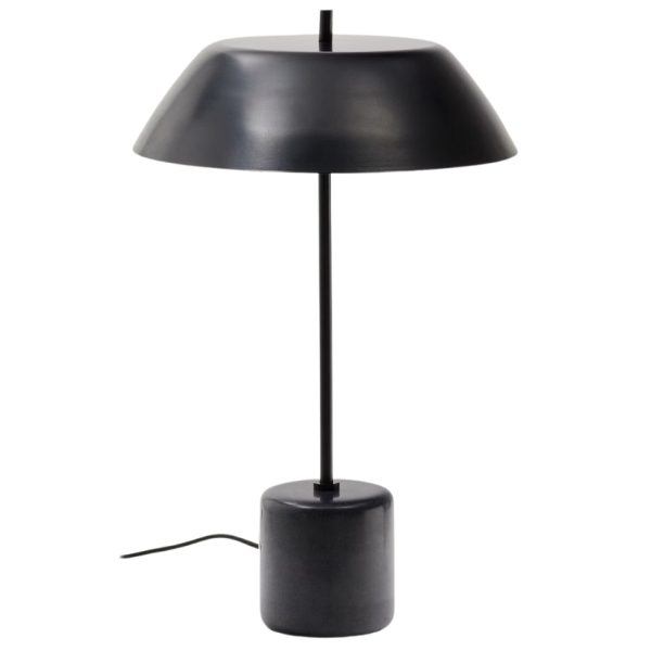 Černá kovová stolní lampa Kave Home Sayra  - Výška59 cm- Průměr 36 cm