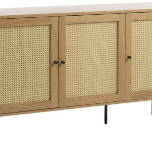 Komoda Unique Furniture Pensacola 140 x 40 cm s dubovým dekorem  - Výška80 cm- Šířka 140 cm