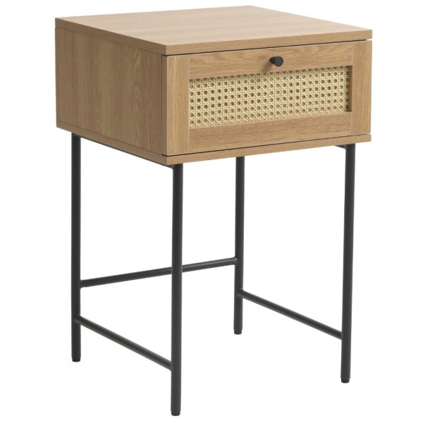 Odkládací stolek Unique Furniture Pensacola 45 x 45 cm s dubovým dekorem  - Výška70 cm- Šířka 45 cm