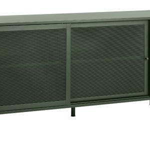 Olivově zelená kovová komoda Unique Furniture Veep 160 x 45 cm  - Výška75 cm- Šířka 160 cm