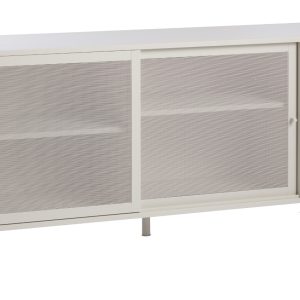 Šedá kovová komoda Unique Furniture Veep 160 x 45 cm  - Výška75 cm- Šířka 160 cm