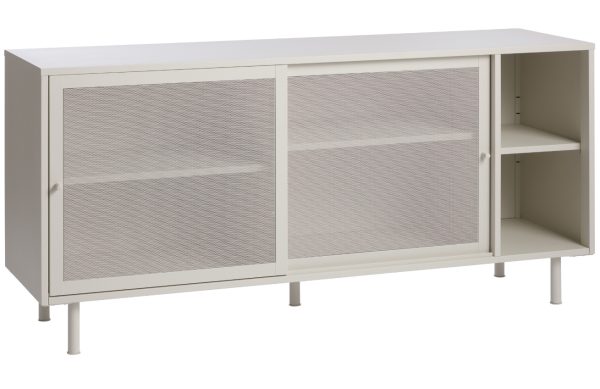 Šedá kovová komoda Unique Furniture Veep 160 x 45 cm  - Výška75 cm- Šířka 160 cm