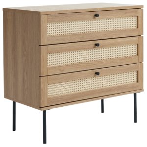 Komoda Unique Furniture Pensacola 80 x 40 cm s dubovým dekorem  - Výška75 cm- Šířka 80 cm