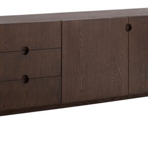 Tmavá dubová komoda Unique Furniture Arun 160 x 45