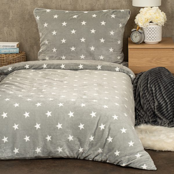 4Home Povlečení mikroflanel Stars grey