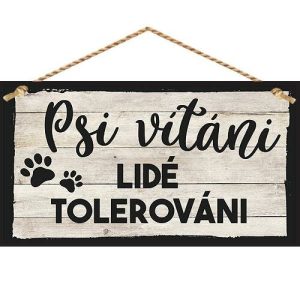 Bohemia Gifts Dekorační obrázek - Psi vítáni  - -