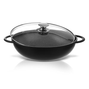 Pánev WOK GRANDE pr. 32 cm skleněná poklice  - Barvačerná-