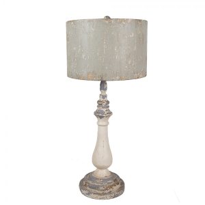 Béžová kovová vintage stolní lampa Lucienne - Ø 33x75 cm Clayre & Eef  - -