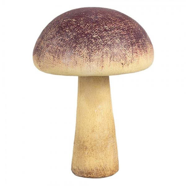 Béžovo-fialová dekorace houba Mushroom - Ø 11*16 cm  Clayre & Eef  - -