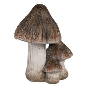 Béžovo-hnědá keramická dekorace houby Mushroom - 10*8*13 cm Clayre & Eef  - -