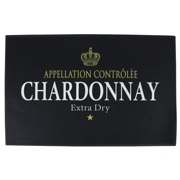 Černá podlahová rohožka Chardonnay wine - 75*50*1cm Mars & More  - -