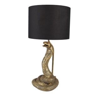 Černo-zlatá stolní lampa Snake gold - Ø26*48 cm E27/max 1*60W Clayre & Eef  - -