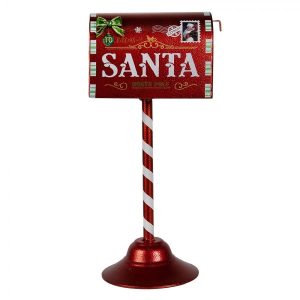 Červená vánoční dekorace schránky Santa - 16*12*32 cm Clayre & Eef  - -