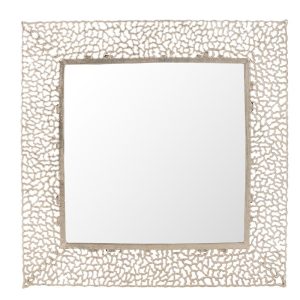 Champagne nástěnné zrcadlo Coral - 71*1*71 cm J-Line by Jolipa  - -