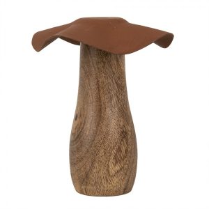 Dřevěná dekorace houba Mushroom - Ø 9*10 cm Clayre & Eef  - -