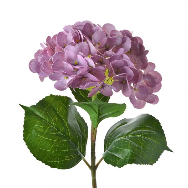 Fialová umělá dekorace květina hortenzie Hydrangea - 67cm Clayre & Eef  - -