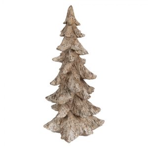 Hnědá dekorace vánoční stromek Christmas Tree - 19*18*36 cm Clayre & Eef  - -