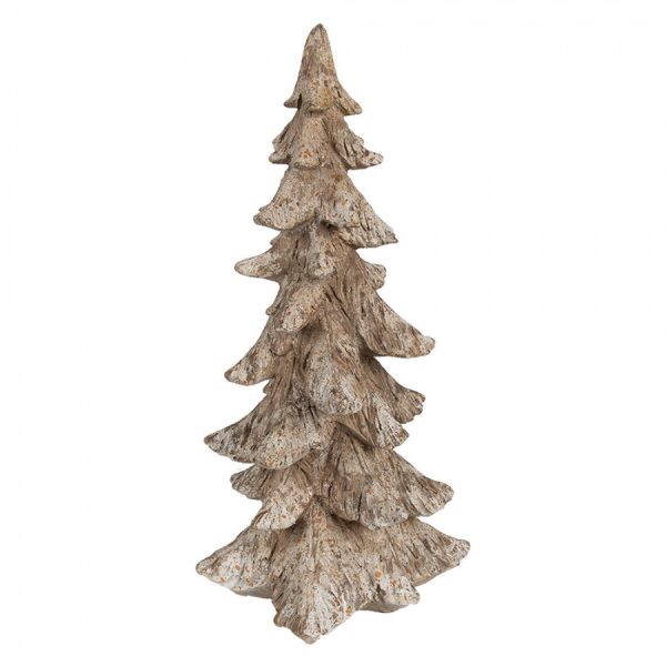 Hnědá dekorace vánoční stromek Christmas Tree - 19*18*36 cm Clayre & Eef  - -