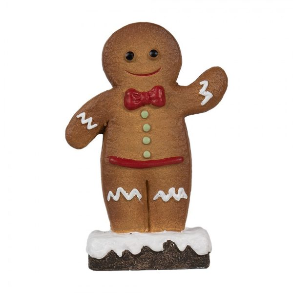 Hnědá vánoční dekorace Perníček Gingerbread - 10*5*15 cm Clayre & Eef  - -