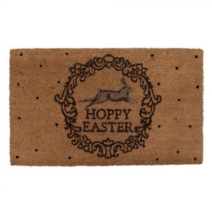 Kokosová rohožka s králíčkem Hoppy Easter - 75*45*1 cm Clayre & Eef  - -