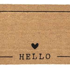 Kokosová rohožka s nápisem Hello - 75*45*1 cm Clayre & Eef  - -