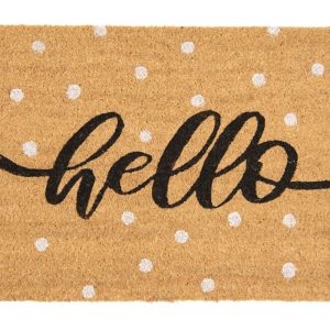 Kokosová rohožka s nápisem Hello - 75*45*1 cm Clayre & Eef  - -