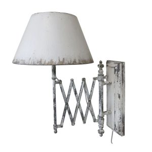 Krémová antik nástěnná lampa Vintage Lamp - 38*63*56 cm/ E27/ 60W Chic Antique  - -