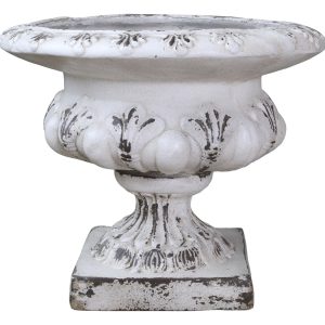 Krémový antik veliký květináč/ váza s patinou - Ø 56*48cm Chic Antique  - -