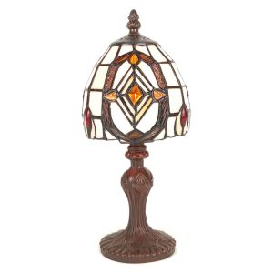 Malá stolní lampa Tiffany Miesla - Ø 13*23 cm E14/max 1*25W Clayre & Eef  - -