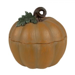 Oranžová dekorace dóza dýně Pumpkins - 10*8*10 cm Clayre & Eef  - -