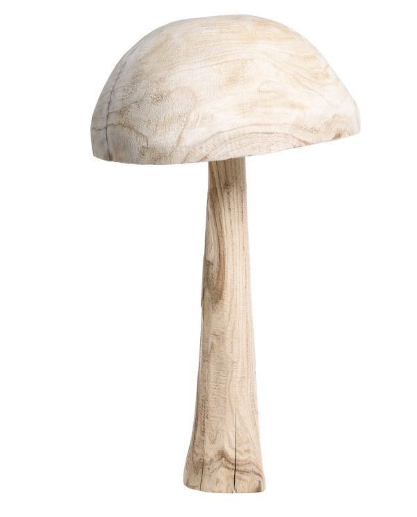 Přírodní dřevěná dekorace houba Mushroom - Ø 36*60 cm Chic Antique  - -