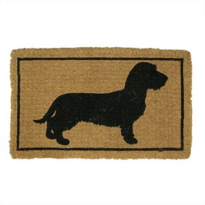 Ručně vyrobená kokosová rohožka s jezevčíkem Dachshund - 75*45*4cm Mars & More  - -