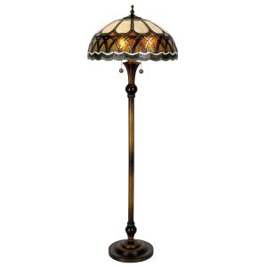 Stojací lampa Tiffany - Ø 56*164 cm 3x E27 / Max 60W Clayre & Eef  - -