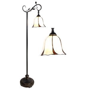 Stojací lampa Tiffany Brown - 36*25*152 cm Clayre & Eef  - -