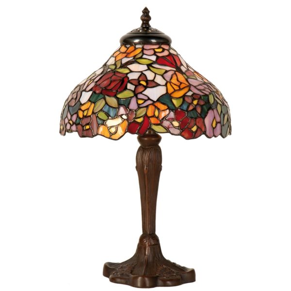 Stolní lampa Tiffany - Ø 26*40 cm 1x E14  Clayre & Eef  - -