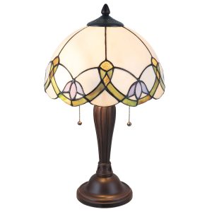 Stolní lampa Tiffany Adabelle - Ø 30*50 cm / E27/max 2*40W Clayre & Eef  - -