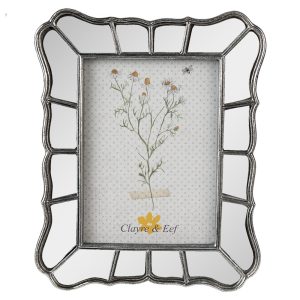 Stříbrný antik fotorámeček s patinou Dopio - 20*2*25 cm / 13*18 cm Clayre & Eef  - -